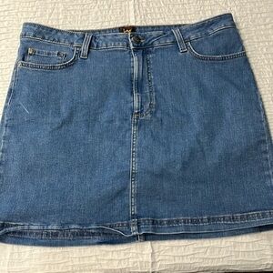 LEE skirt skort women’s skort‎ size 18 jean stretch denim blue